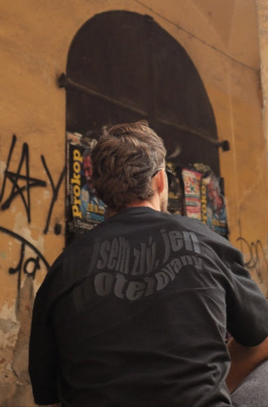 NEJSEM ZLÝ, JEN POTETOVANÝ černé triko